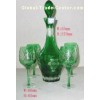 Colored bottle and golet Cup Wine Glass Gift Sets / glassware with paint, silk printing