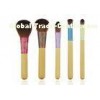 Colorful Travel Size Makeup Brushes , 10 Piece Cosmetic Makeup Brush Set