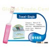 Travel toothbrush 8165 pass ISO9001,CE,FDA with Nylon610 medium bristle and anti-skid handle