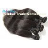 Peruvian Soft Black Women Human Hair Extensions Yaki Straight Hair Wefts