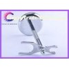 Double Edge straight razor and brush stand chrome holder for men