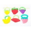 Silicone Baby Teether Rattles Toys Lovely Fruit Shape With Baby Banana Grape