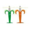 Standing Baby Teething Rings Banana Shaped , Soft Bunny Toy Teething Rings For Babies