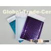 Metallic bubble envelope with eye-catching colors