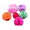 Plain Color Round Honeycomb Decorations Paper Balls For Party , Home Decoration