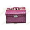 Custom Pink Pu Leather Jewelry Boxes, Fashion Jewelry Cardboard Gift Boxes