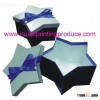 Star Shape Paper Box with ribbon