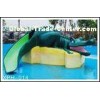 Water Park Equipment Fiberglass Crocodile Slide , Small Water Pool Slides For Kids