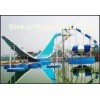 Custom Water Park Equipment Wave Slide, 11m Height Fiberglass Water Slides For 2 People
