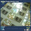QR code hologram sticker with custom text