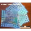 Woven hot stamping hologram