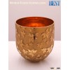 quartz frosted crystal singing bowls with handle