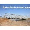 Commercialassembly steel temporary pedestrian bridge High Stiffness