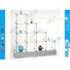 Cube 4 Step Glass Display Cabinets for Shopping Mall , SGS Approvals
