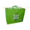 Retail Promotion PP Woven Shopping Bag , Green 140gsm PP Woven Bag