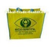 Eco Friendly Green Polypropylene Woven Bag , Varnishing Woven Bag