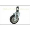 PVC Adapter Stem Swivel Caster Wheels with Single / double Axle