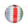 Customized 6 / 8 / 10 inch red white and blue paper lanterns with Striated Design Printed