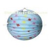 Star Design hanging paper lanterns with lights , white round paper lanterns