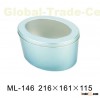 round tin box with window