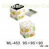 square metal tin box gift