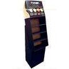 Shopping Mall Black 4 Tier Cosmetic Display Stands , Glossy / Matt Varnish