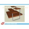 Pant / Clothes 3 Shelf Chipboard Display Stands 3 Layers With Metal Tube