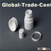 double cap of small plastic medicine bottle
