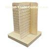 Garment gondola Four side MDF Slatwall Display Stand Units with wire hooks, hangers