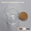 Wide Mouth Bamboo Cap Glass Jars