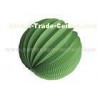 Single Color green and red Paper Accordion Balls / Lantern Round For Party Decoration