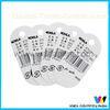 White Coated Printable Paper Tags / Black Barcodes and Cutting Holes