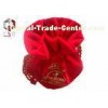 Red Velveteen Drawstring Bag For Packing Olive Oil Bottle