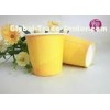 2.5oz Promotion Single Wall Paper Cups , Yellow Disposable Paper Cups With Lids