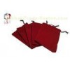 Red Thick Velvet Pouch With Embroidery Logo For Mobile Phone