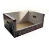 Bearing press Cardboard Counter Display box with Plastic sheet advertisement for retailing
