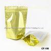 Clear Outside Printing Coffee, Food Packaging Plastic Bags With Bottom Gusset And Zipper