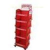 Easy assemble exhibition display multi layer shelf stand portable red color