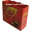 Red Kraft Paper Carrier Bags Color Printing Tea for Brand Shops