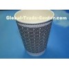 Personalized Compostable 12oz / 16oz Ripple Paper Cups For Hot Beverage