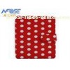 Leather Kindle Paperwhite Protective Case , Red Smart Polka Dot