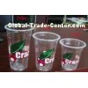 Transparent Disposable Plastic Cups For Bubble Tea , Dome Lid 360ml PP