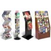 Wire Two sided Postcard Magazine exhibit Display Racks Stands with 8 wire shelves