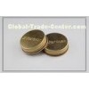 43mm pharmaceuticals / healthcare products gold tinplate screw cover caps with embossed logo