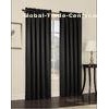 No Grommets Insulated 100 Polyester Black Panel Curtains For Home / Hotel