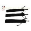 Long Pen / Pencil Velvet Drawstring Bag , Black Velvet Pouch