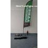 100% Polyester Swooper Custom Feather Banner Flags For Business Hot Transfer Printing