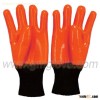Orange Fluorescent PVC Safety Gloves