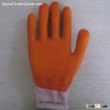 orange latex coated working gloves LG1507-18