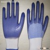 blue PVC coated working gloves PG1511-12